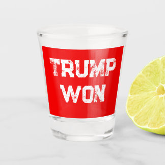 TRUMP WON   SHOT GLASS