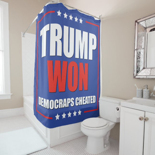 TRUMP WON SHOWER CURTAIN (In Situ)