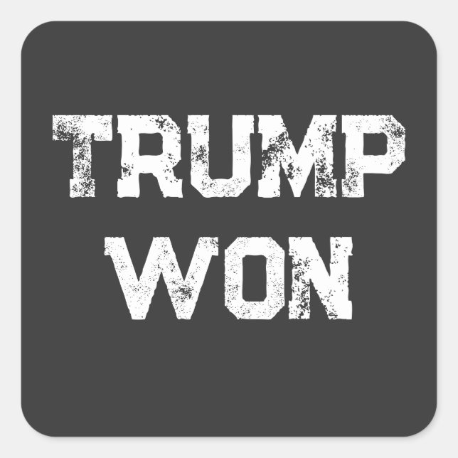 Trump Won   Square Sticker (Front)