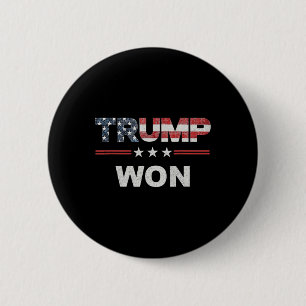 Trump Won T 4th Of July American Flag 6 Cm Round Badge