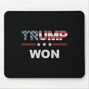 Trump Won T 4th Of July American Flag  Mouse Pad