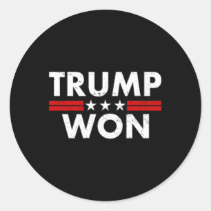 Trump Won Truck 4547 Waste Trash Management(on Bac Classic Round Sticker
