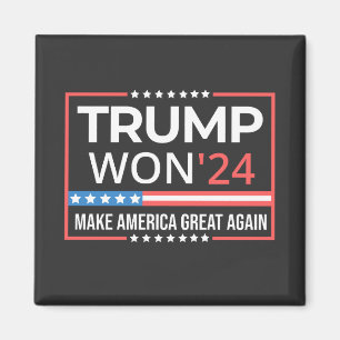 trump won, trump victory, 45 47 magnet