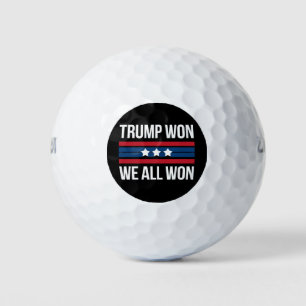 Trump Won We All Won 2024 USA Flag Trump Won Golf Balls