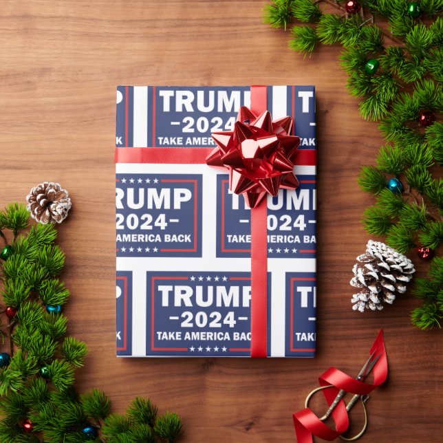Trump Wrapping Paper Take America Back (Holiday Gift)