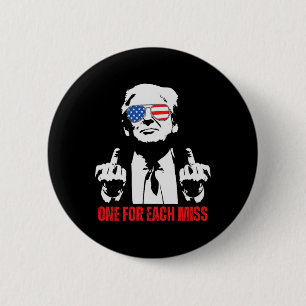 Trump You Missed Again Funny Trump Won Trump 2025 6 Cm Round Badge