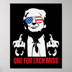 Trump You Missed Again Funny Trump Won Trump 2025 Poster