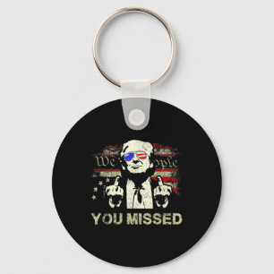 Trump You Missed Funny Trump 2024  Key Ring