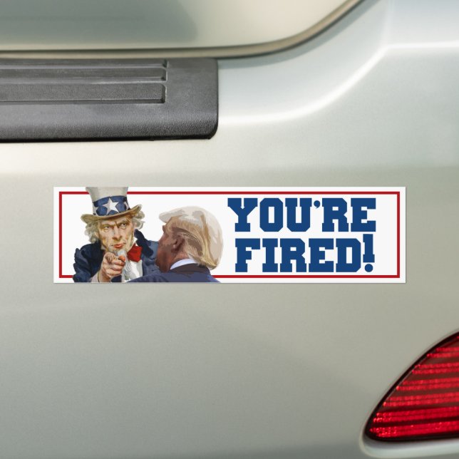 Trump You're Fired Biden 2024 Anti-Trump Bumper Sticker (On Car)