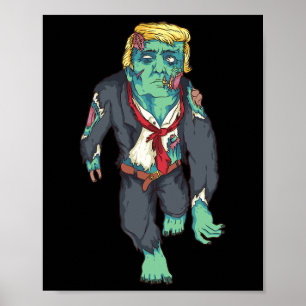 Trump Zombie Cute President Halloween Funny Gift 1 Poster