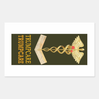 TrumpCare--Two Hats Rectangular Sticker