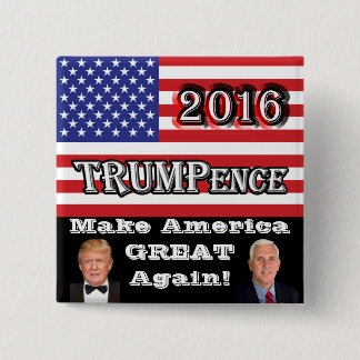 TRUMPence 2016 - Make America Great Again! 15 Cm Square Badge
