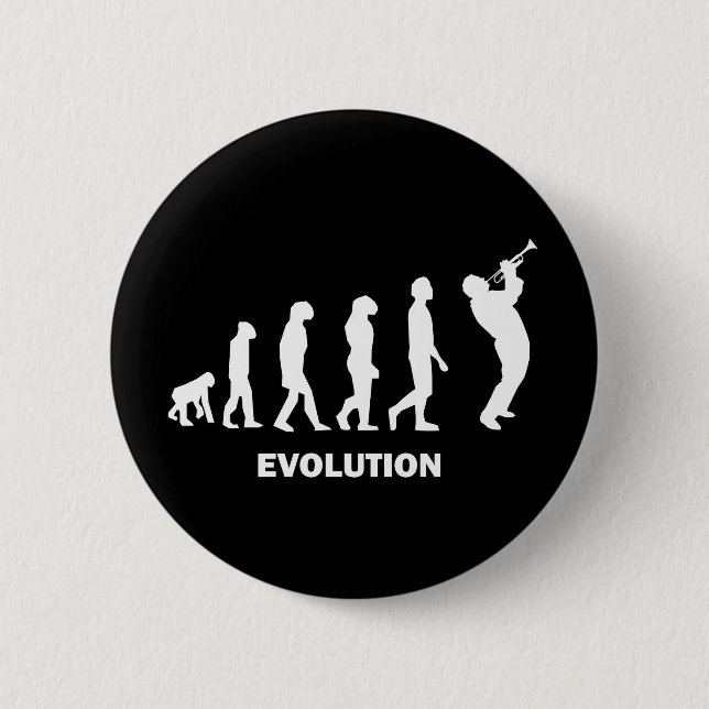 Trumpet 6 Cm Round Badge (Front)