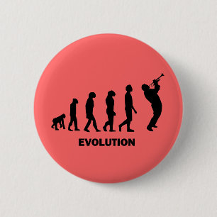 Trumpet 6 Cm Round Badge