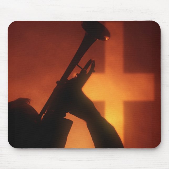Trumpet and Cross Mouse Pad (Front)