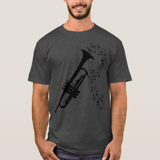Trumpet And Music Notes  T-Shirt