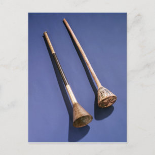 Trumpet and wooden stopper postcard