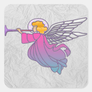 trumpet angel stickers