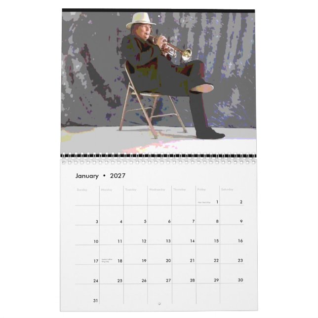 Trumpet Ball [Alternate Design 3] Calendar (Jan 2027)