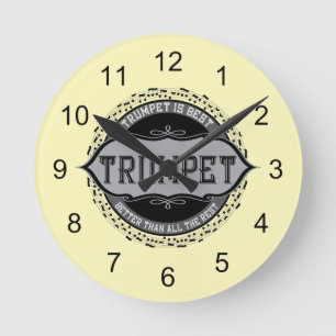 Trumpet Best Music Note Circle Round Clock