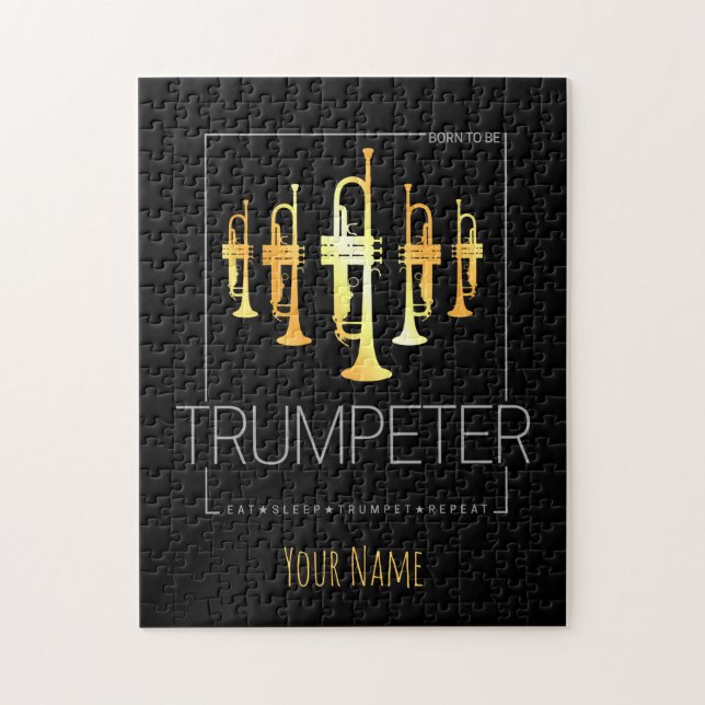 Trumpet Born To Be Trumpeter for Musicians Jigsaw Puzzle (Vertical)