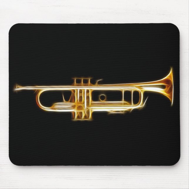 Trumpet Brass Horn Wind Musical Instrument Mouse Pad (Front)
