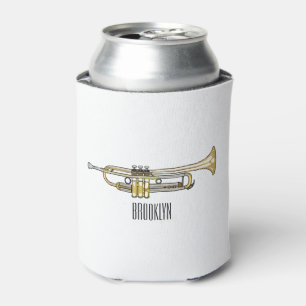 Trumpet cartoon illustration  can cooler