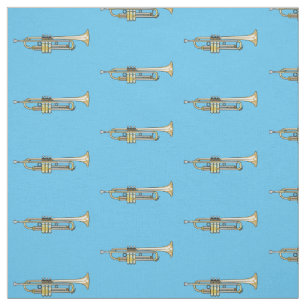 Trumpet cartoon illustration fabric