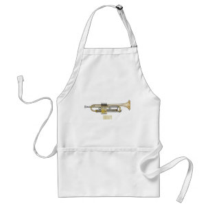 Trumpet cartoon illustration standard apron