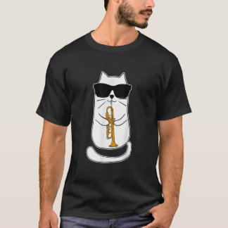 Trumpet Cat Funny Trumpet Player  T-Shirt