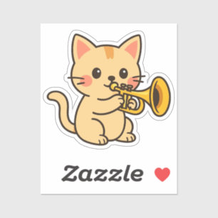 Trumpet Cat Music Art