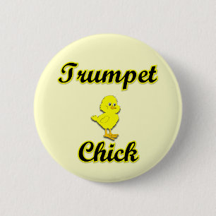 Trumpet Chick 6 Cm Round Badge