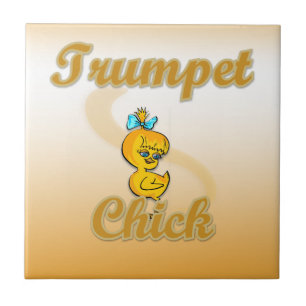 Trumpet Chick Ceramic Tile
