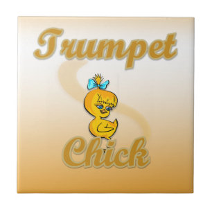 Trumpet Chick Ceramic Tile