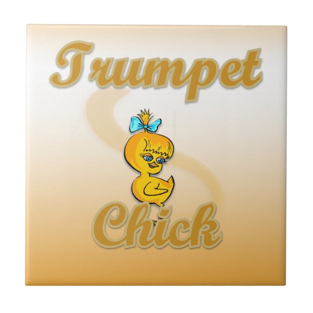 Trumpet Chick Ceramic Tile (Front)