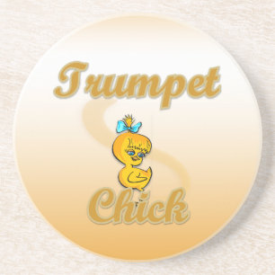 Trumpet Chick Coaster