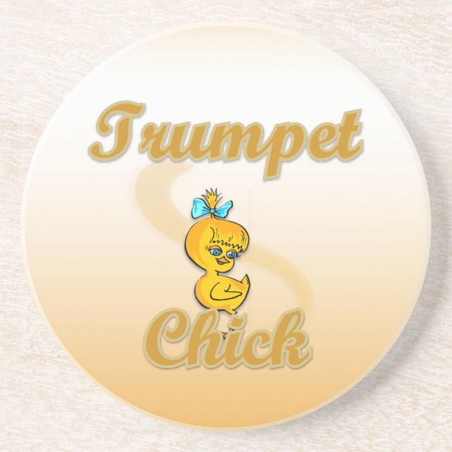 Trumpet Chick Coaster (Front)