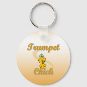 Trumpet Chick Key Ring