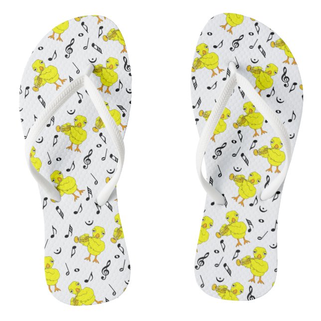 Trumpet Chick Music Notes Thongs (Footbed)