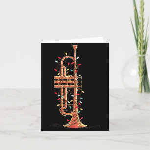 Trumpet Christmas Graphics Lights Lover Player Tru Card