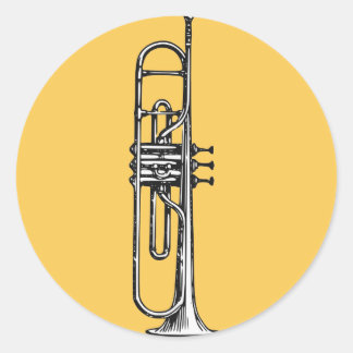 Trumpet Classic Round Sticker