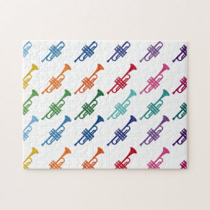 Trumpet Colourful Fun Array Music Jigsaw Puzzle