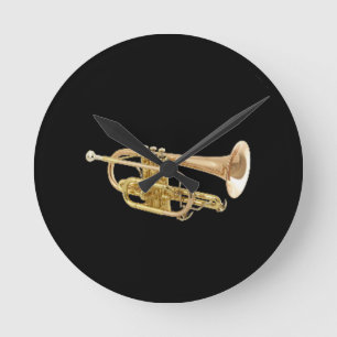"Trumpet" design gifts and products Round Clock