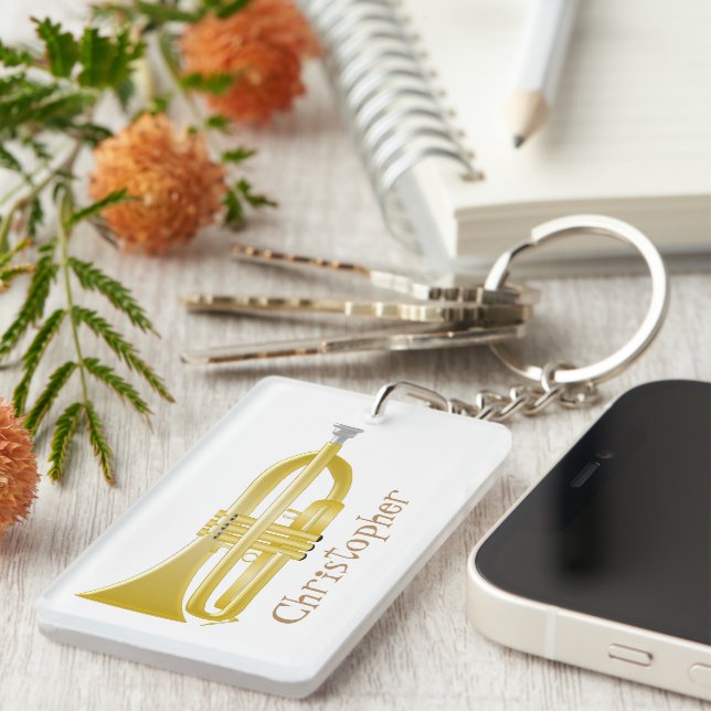 Trumpet Design Key Ring (Front Right)
