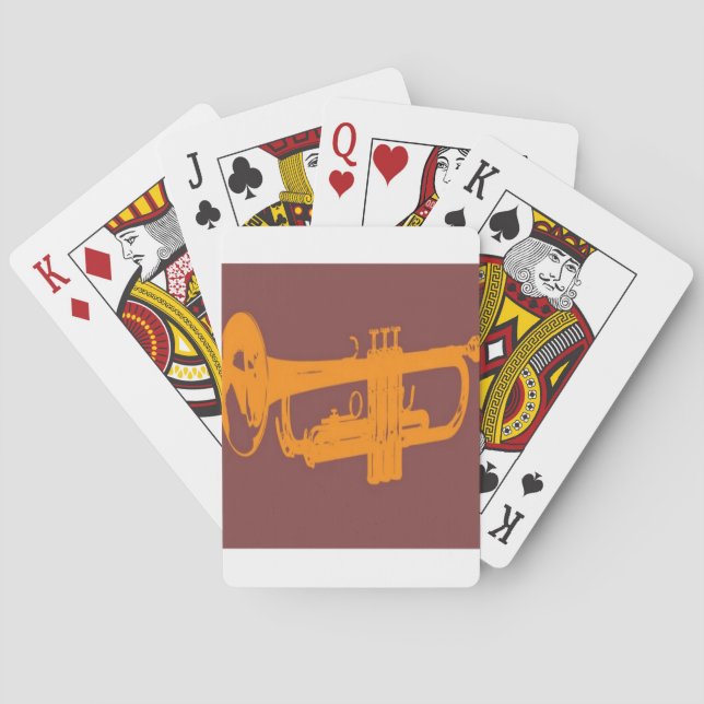 Trumpet design playing cards (Back)