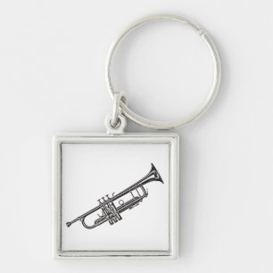 Trumpet "Drawing" Key Ring
