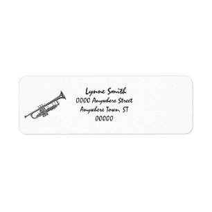 Trumpet "Drawing" Return Address Label