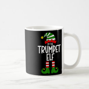Trumpet Elf Xmas Music Instrument Matching Christm Coffee Mug