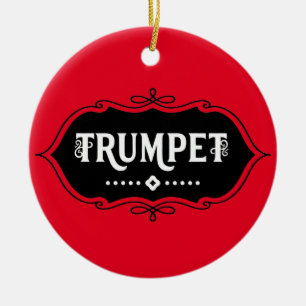 Trumpet Emblem Ceramic Ornament