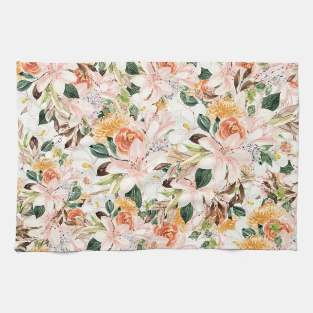 Trumpet Flower Tea Towel (Horizontal)